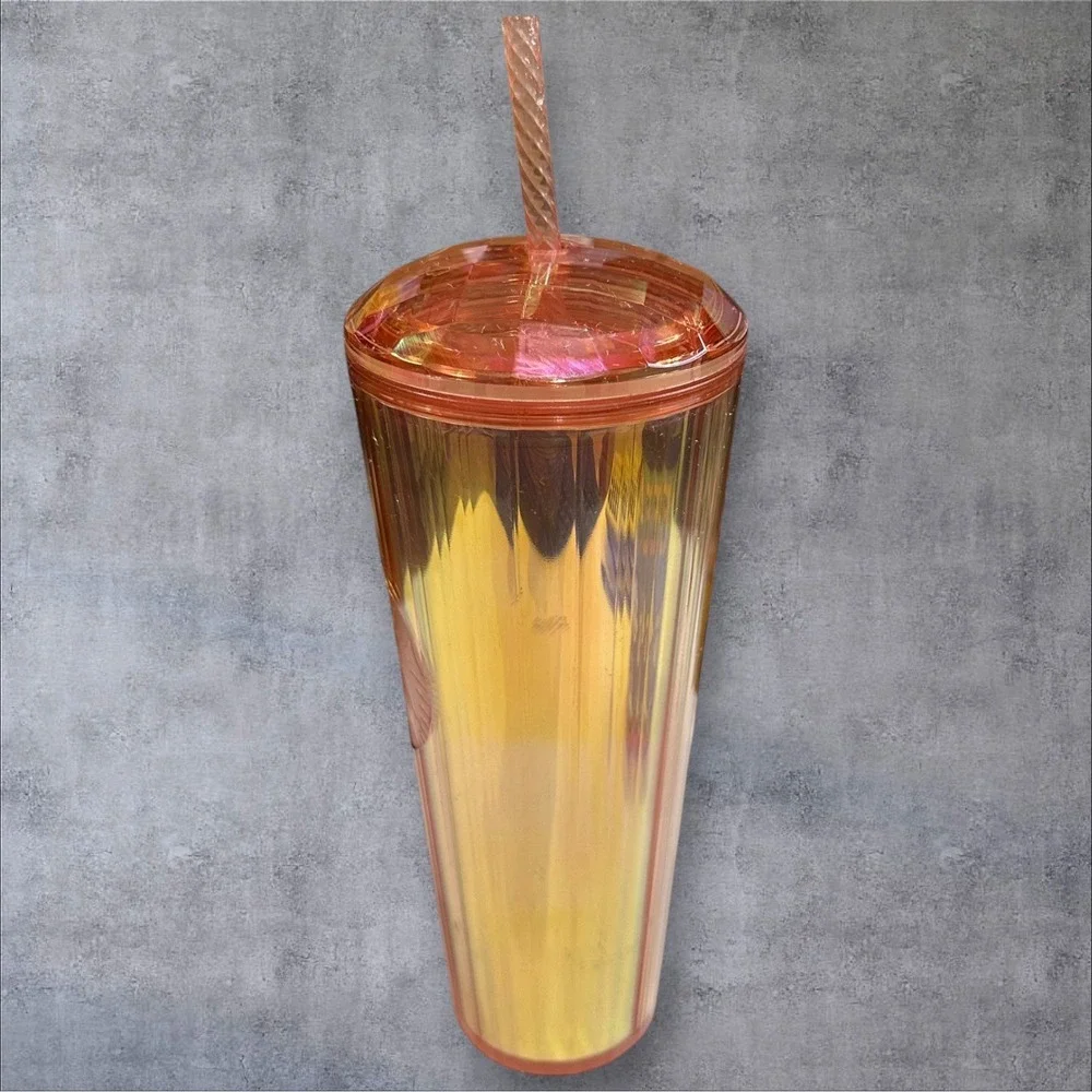 Starbucks 24oz Venti‎ Iridescent Orange Kaleidoscope Unicorn Tumbler Cup 2019